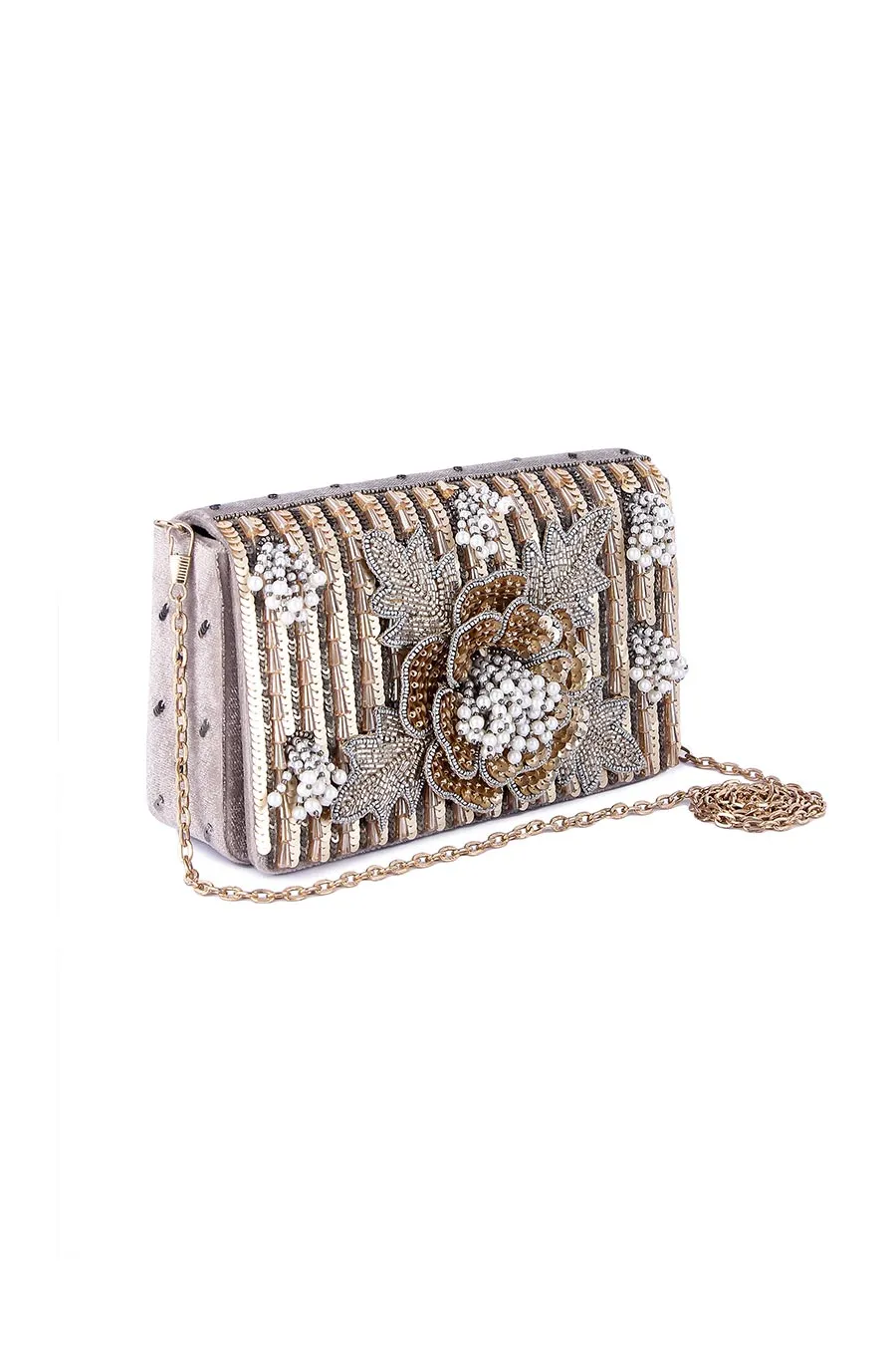 Multicolour Mahdaba Hand-Embroidered Clutch
