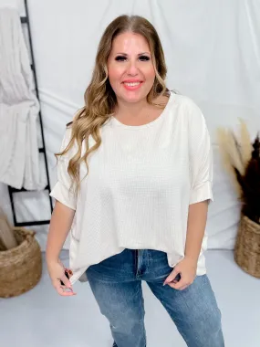Oatmeal Thermal Top with Dolman Sleeves FINAL SALE