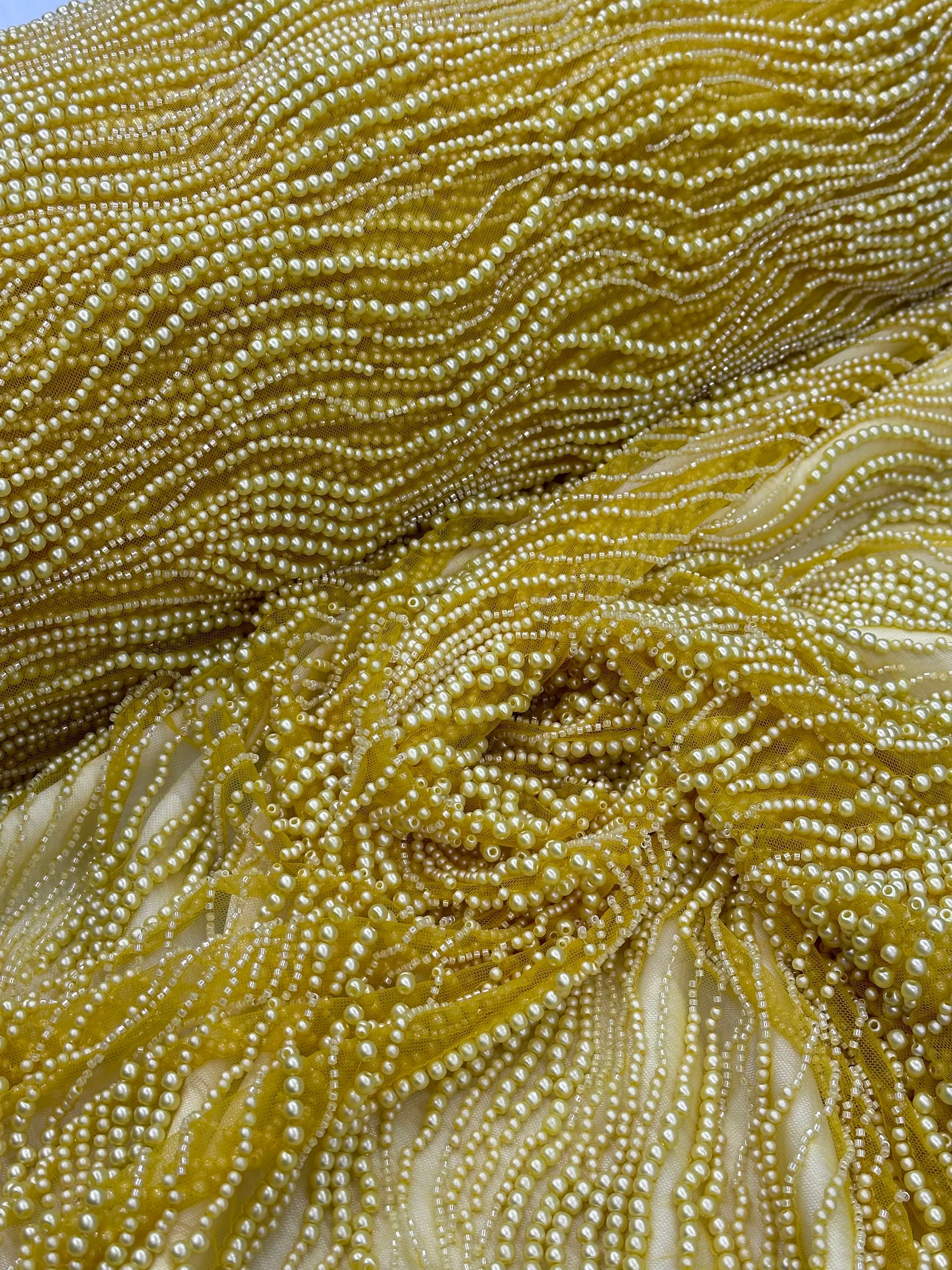 Pearl Beaded -Yellow