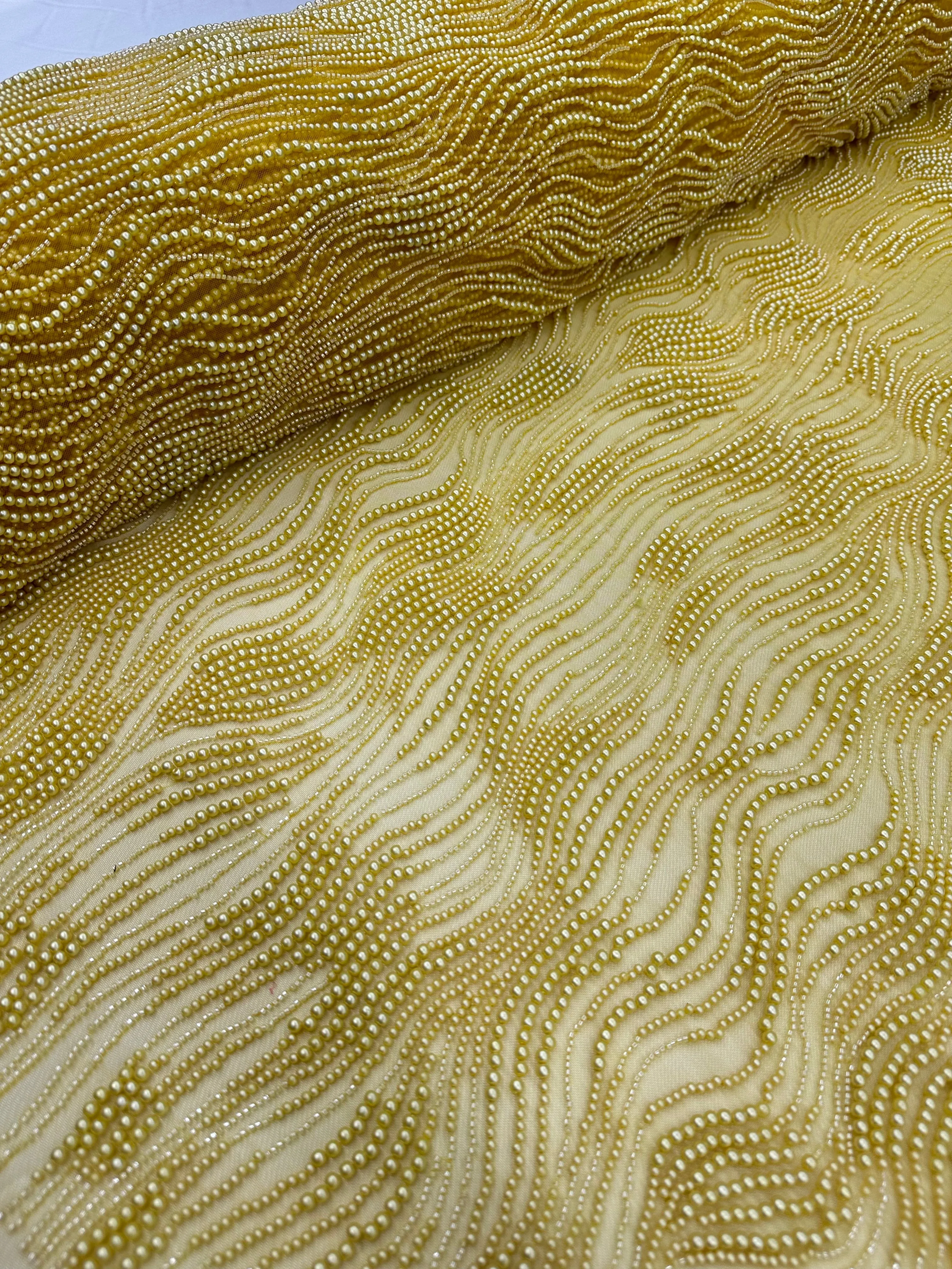 Pearl Beaded -Yellow