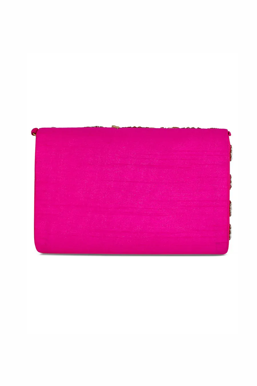 Pink Beauteous Hand-Embroidered Clutch