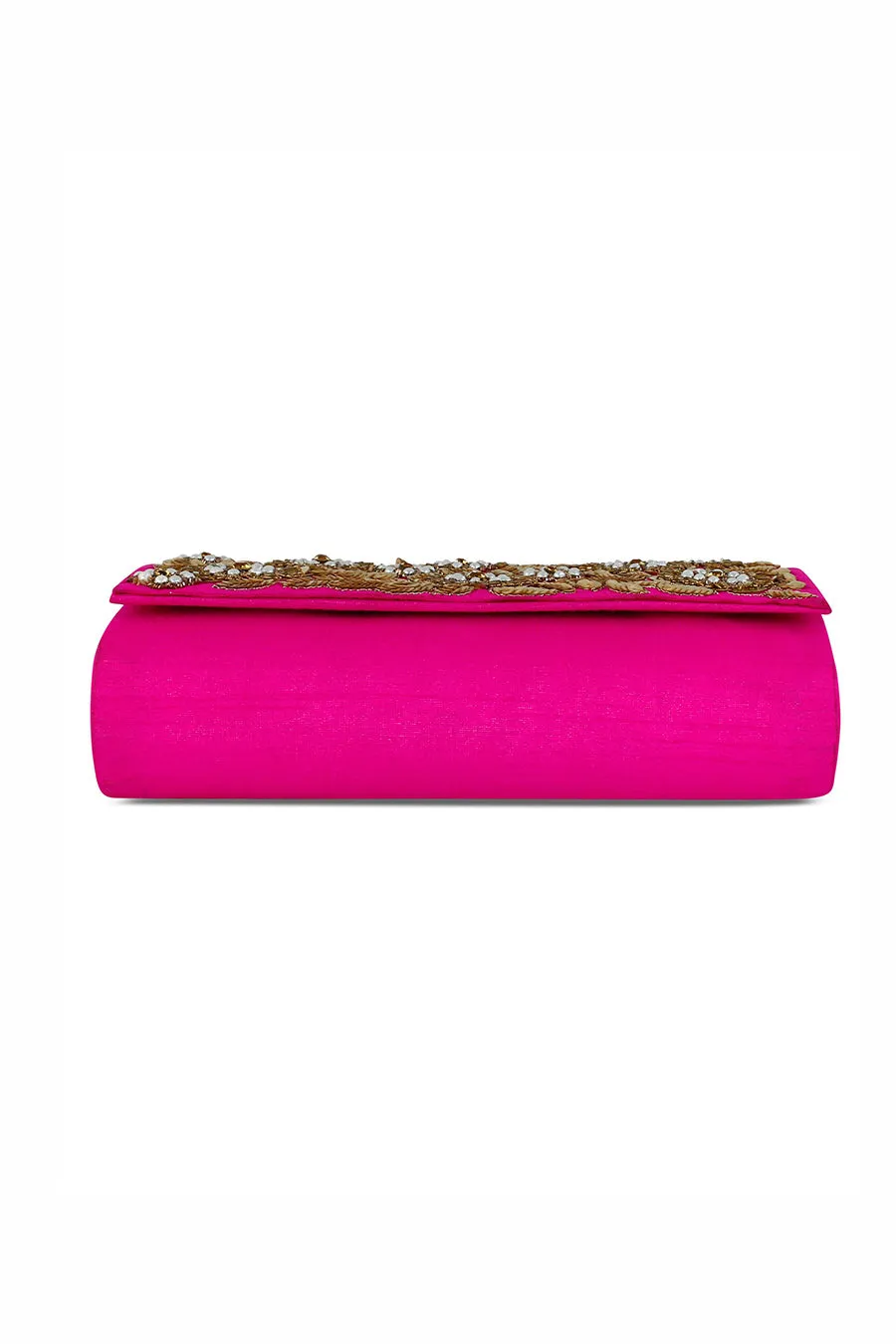 Pink Beauteous Hand-Embroidered Clutch
