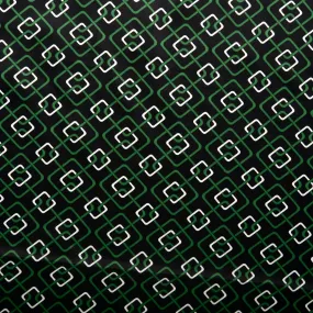 Printed Satin Velvet - CHARLOTTE - Modern - Black