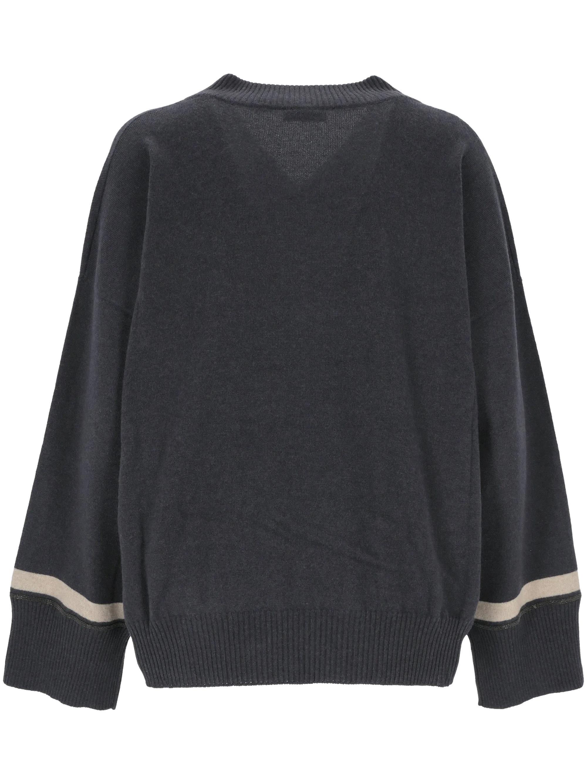 Prussian Blue Cashmere V-Neck Sweater
