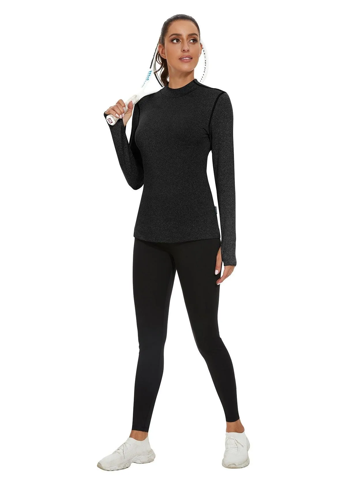 Pullover Fleece Long-sleeve Thermal Tops for Women