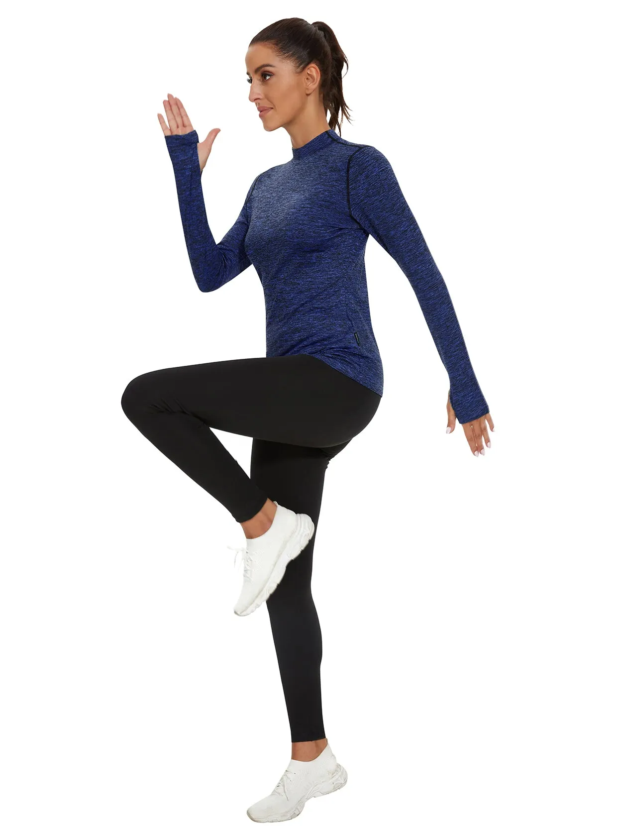 Pullover Fleece Long-sleeve Thermal Tops for Women