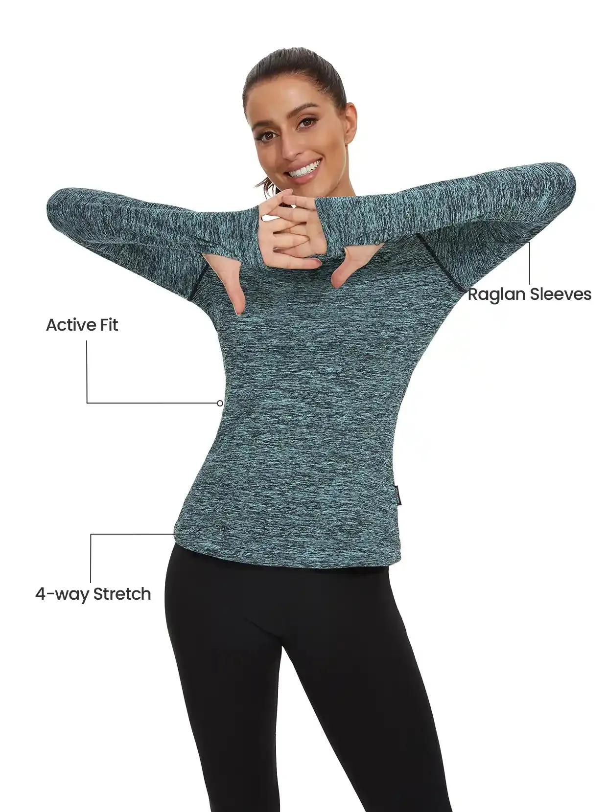 Pullover Fleece Long-sleeve Thermal Tops for Women
