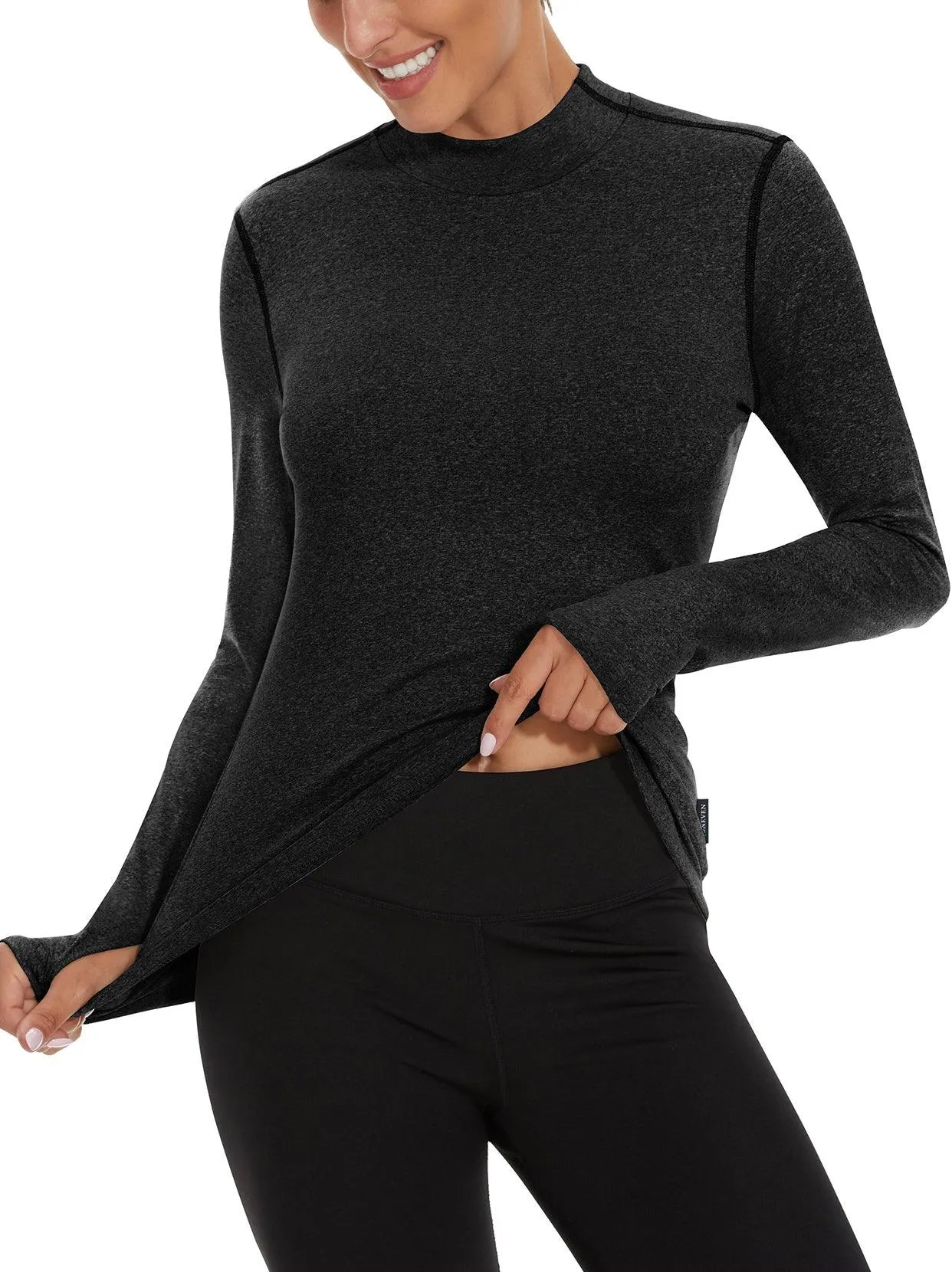 Pullover Fleece Long-sleeve Thermal Tops for Women