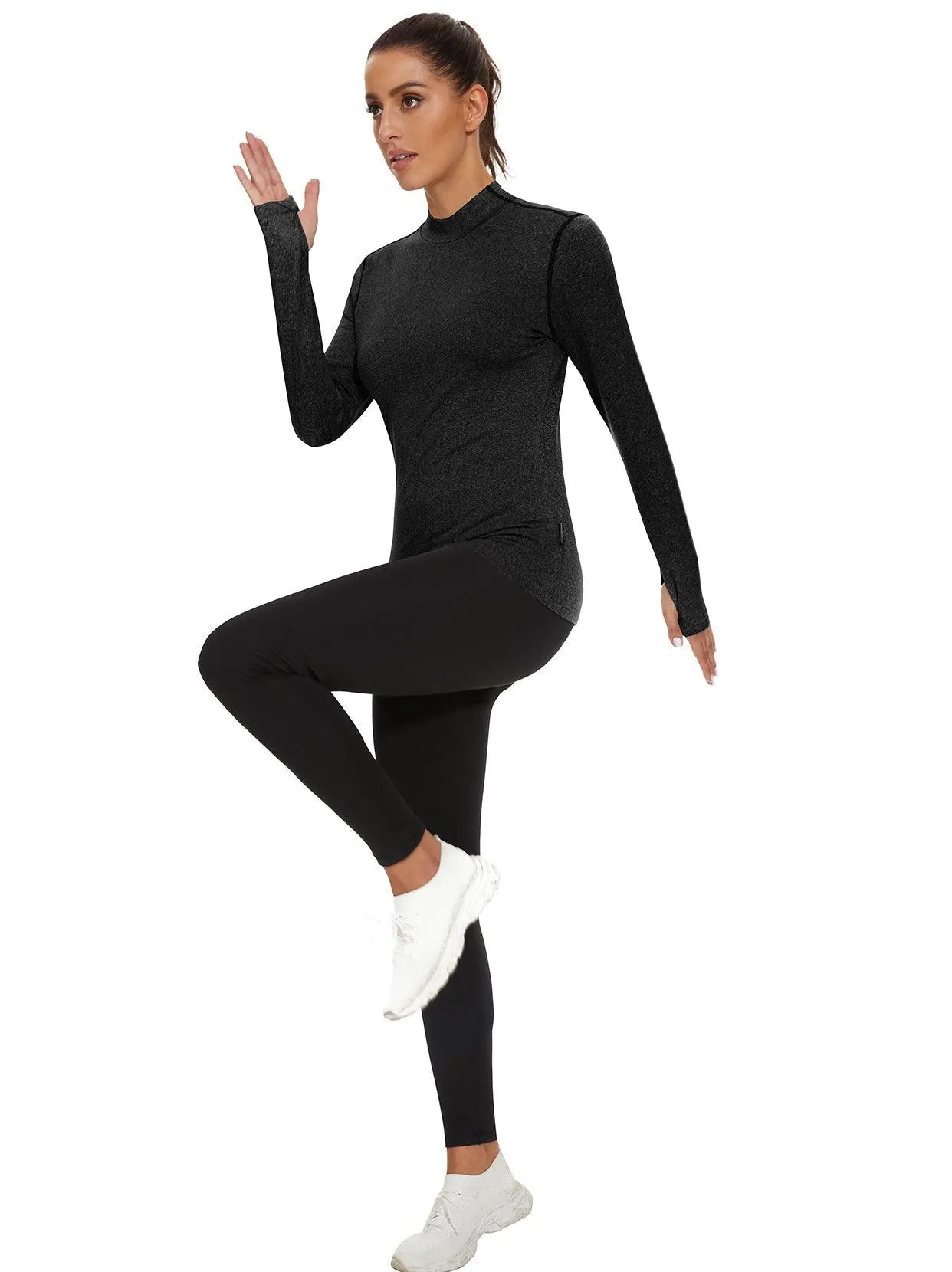 Pullover Fleece Long-sleeve Thermal Tops for Women