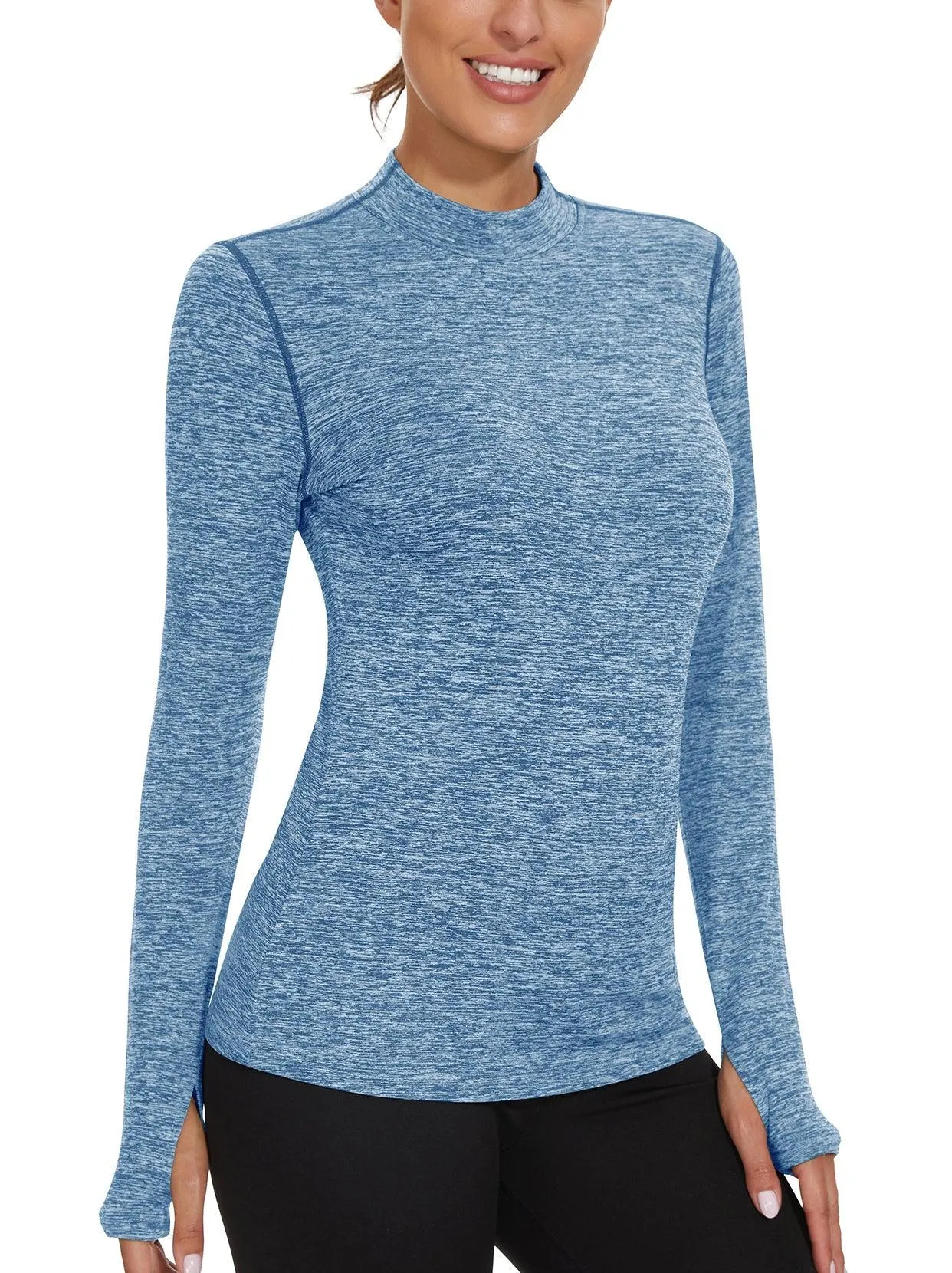 Pullover Fleece Long-sleeve Thermal Tops for Women