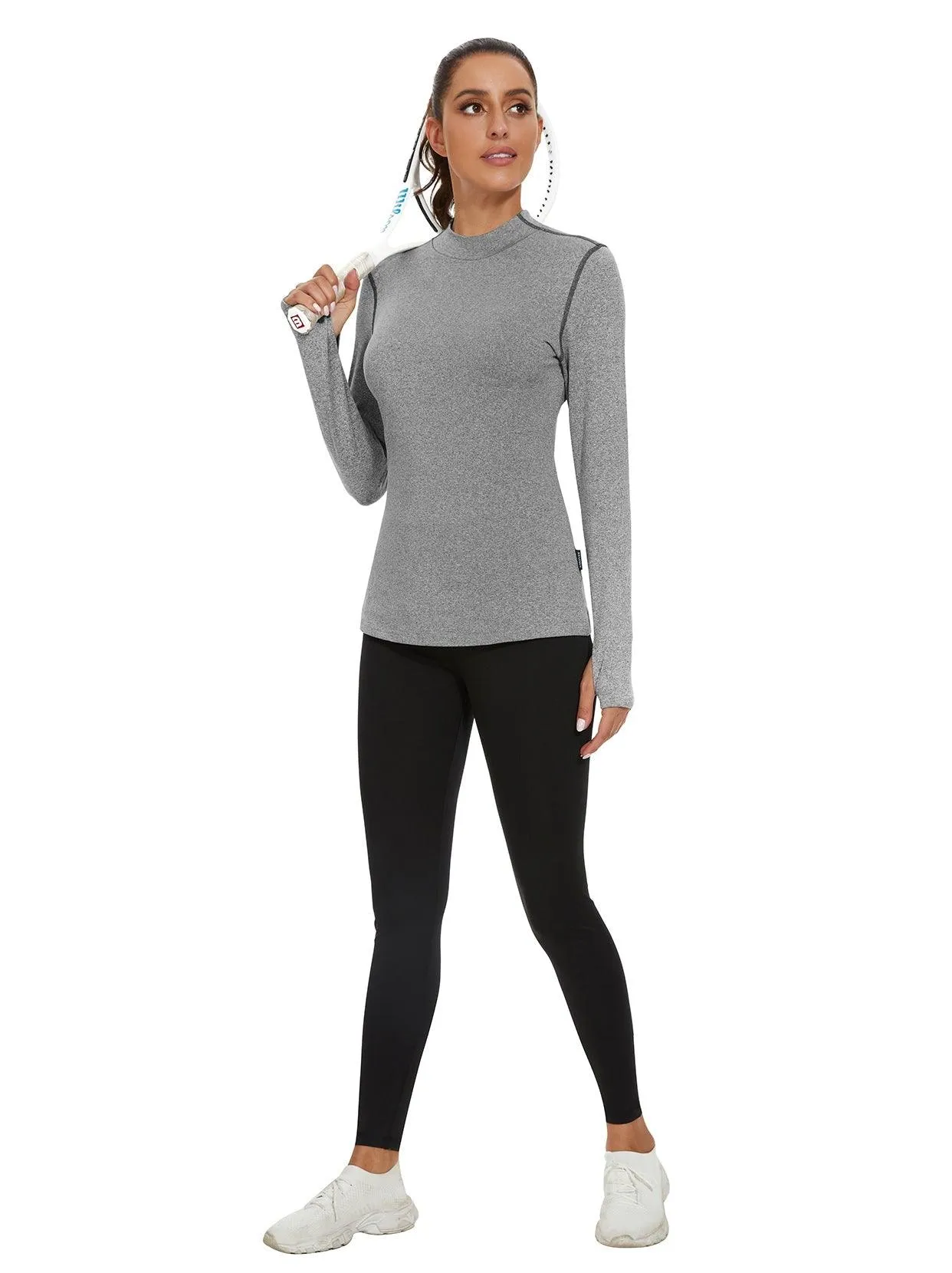 Pullover Fleece Long-sleeve Thermal Tops for Women
