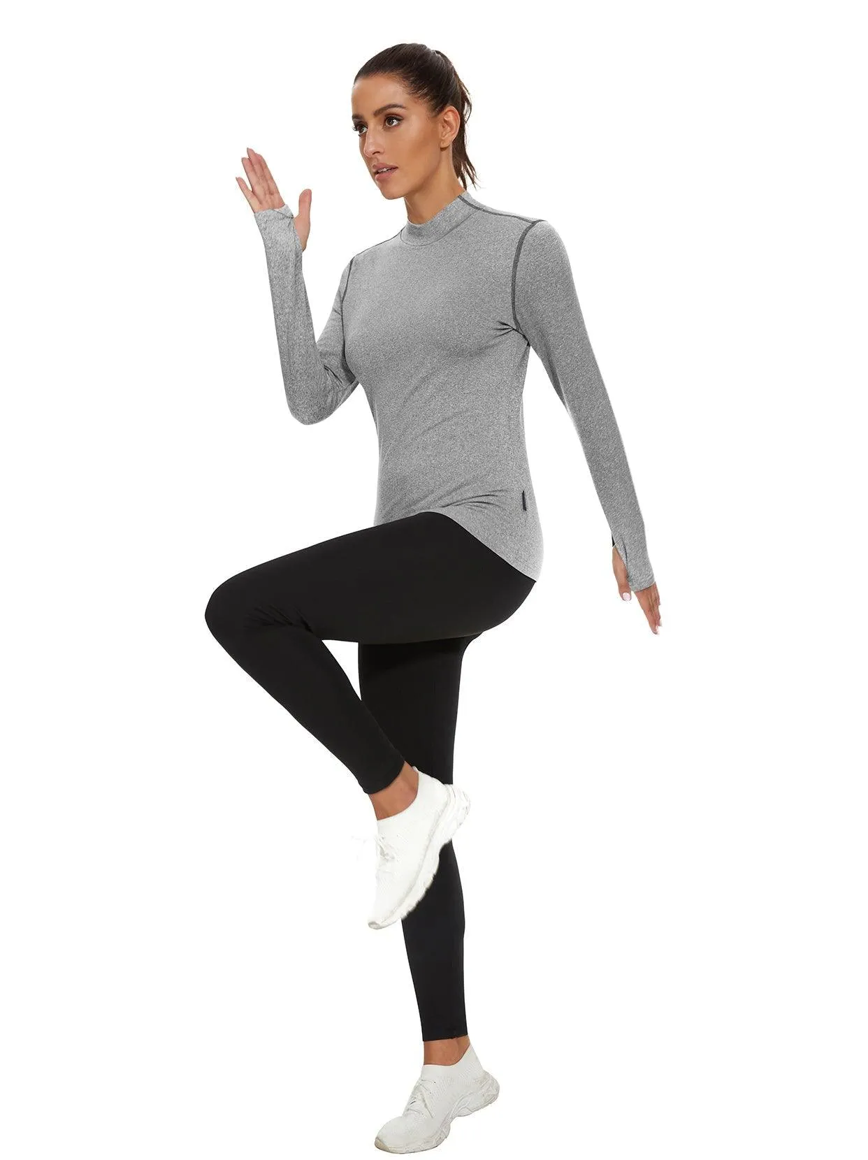 Pullover Fleece Long-sleeve Thermal Tops for Women