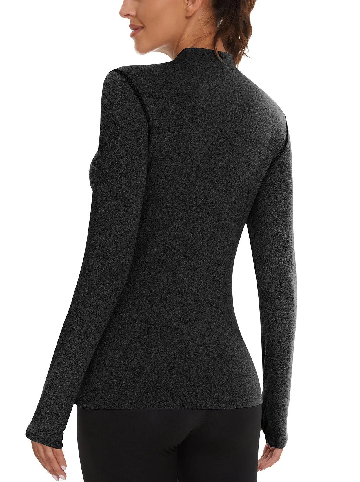 Pullover Fleece Long-sleeve Thermal Tops for Women