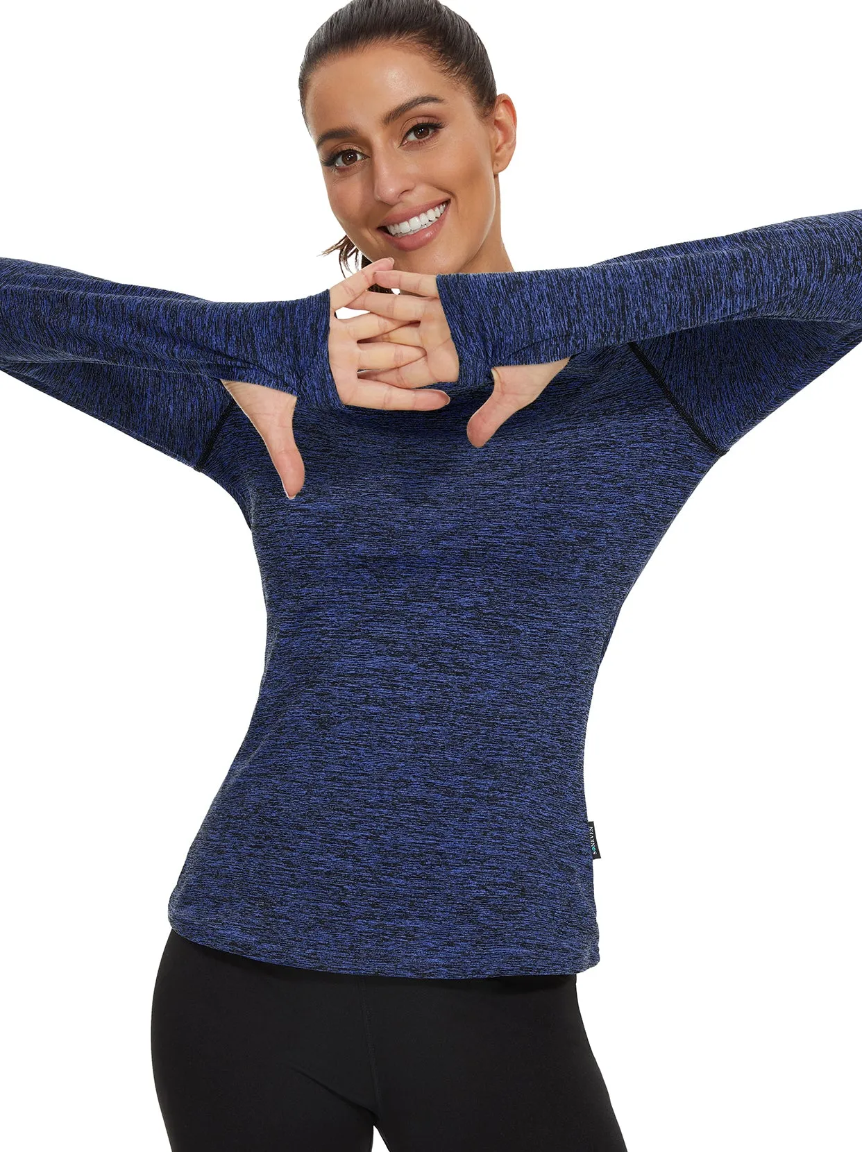 Pullover Fleece Long-sleeve Thermal Tops for Women