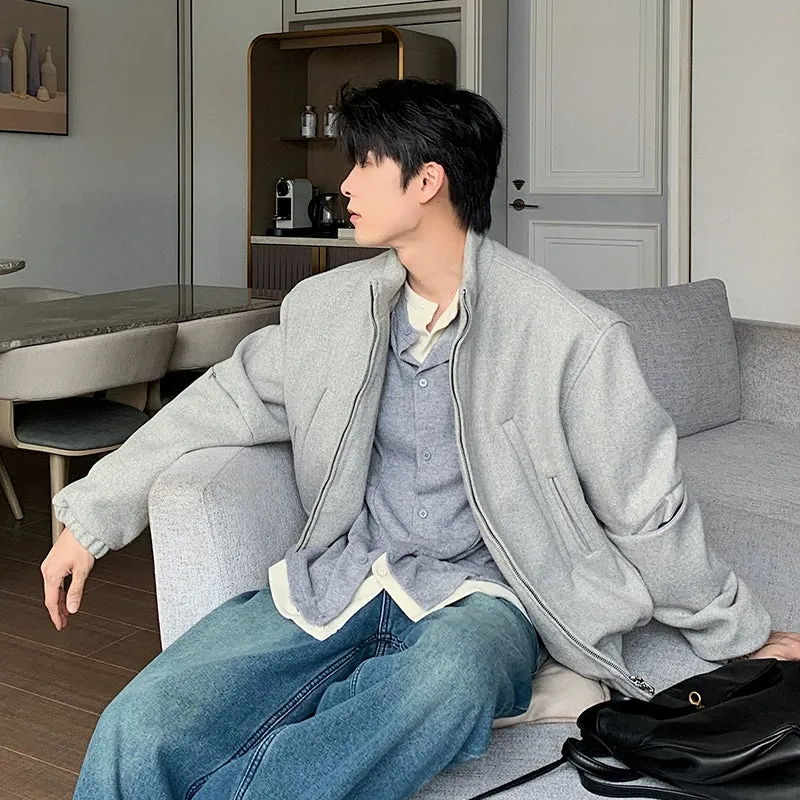 Quilted Woolen Baseball Jacket