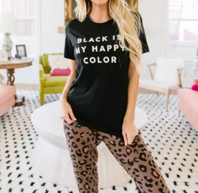 "Black Is My Happy Color" Graphic Tee