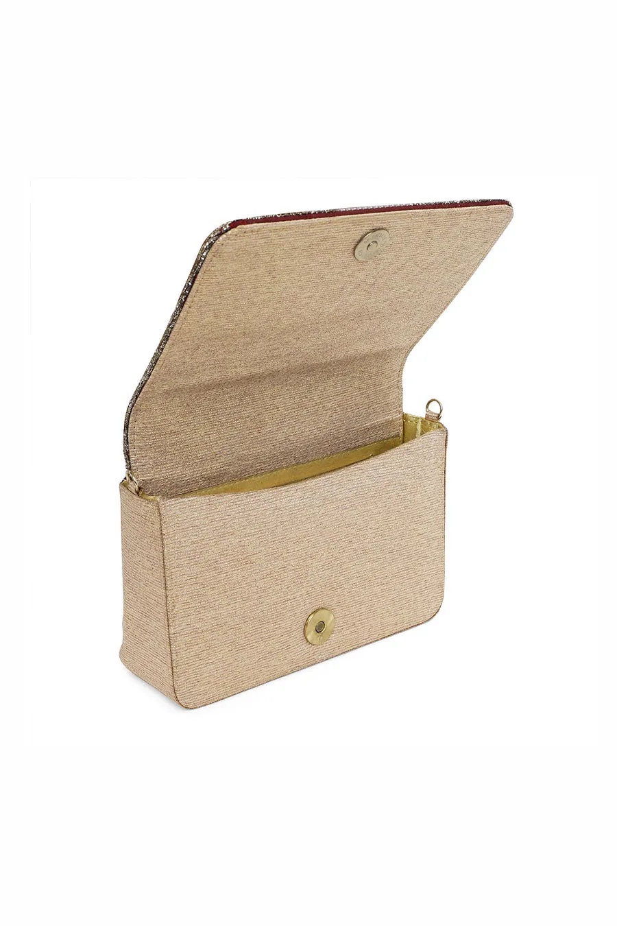 Red Jaal Hand-Embroidered Clutch