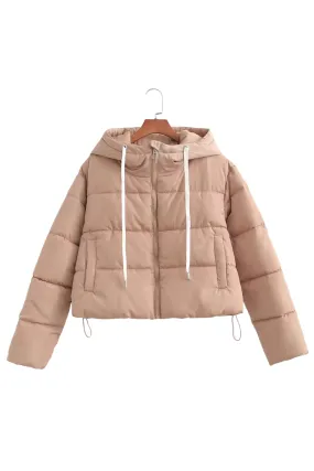 'Rhoda' Hooded Quilted Cotton Jacket