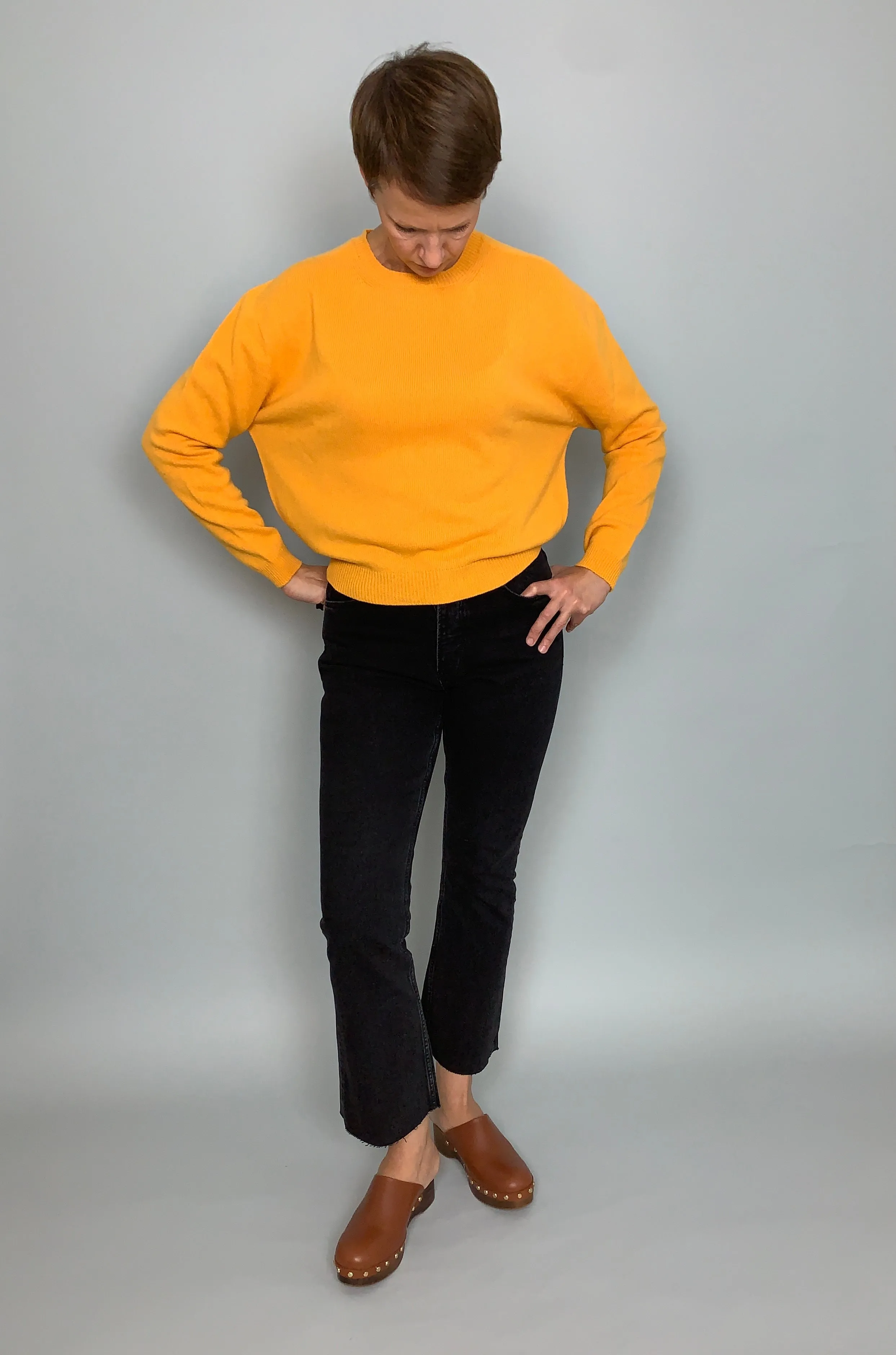 Round Neck Boxy Hybrid Cash Mango