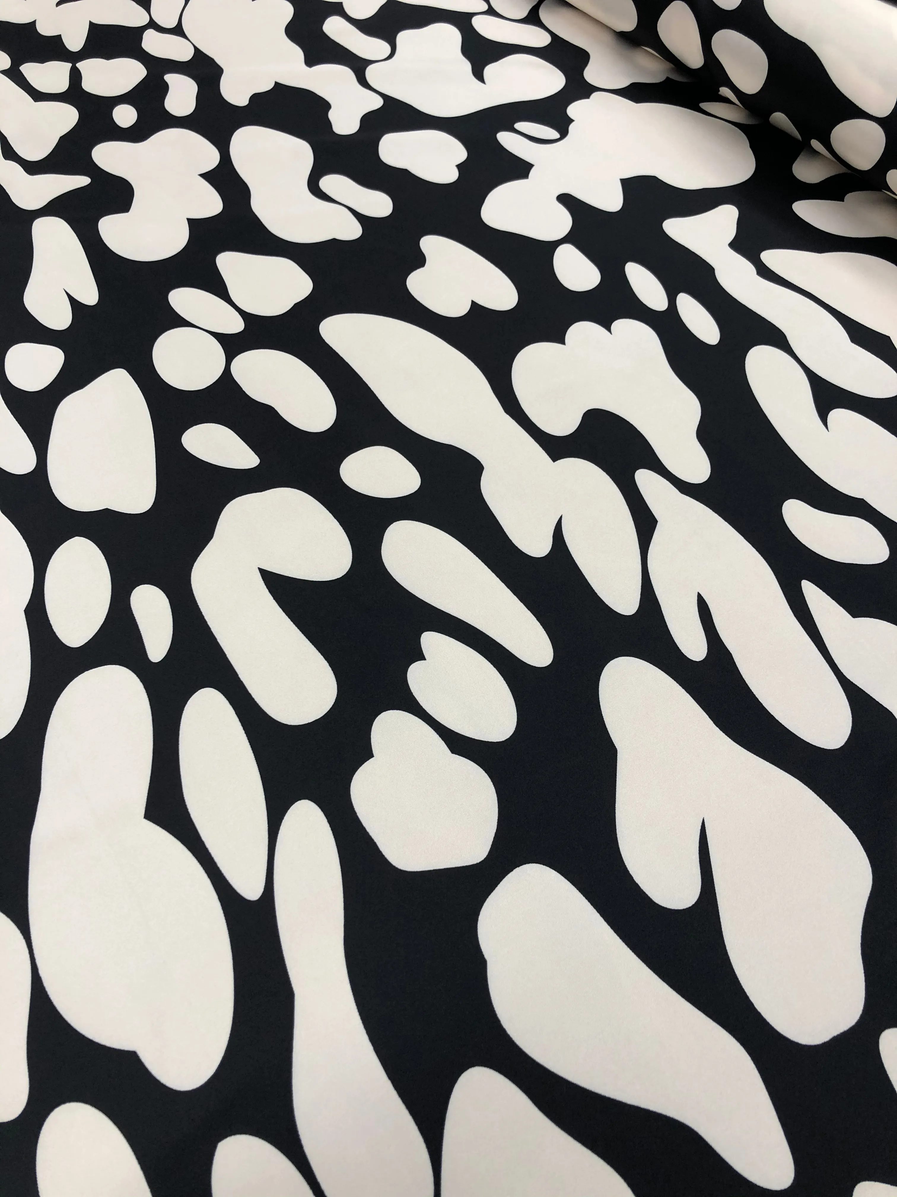Satin Prints  - Abstract Splash Noir