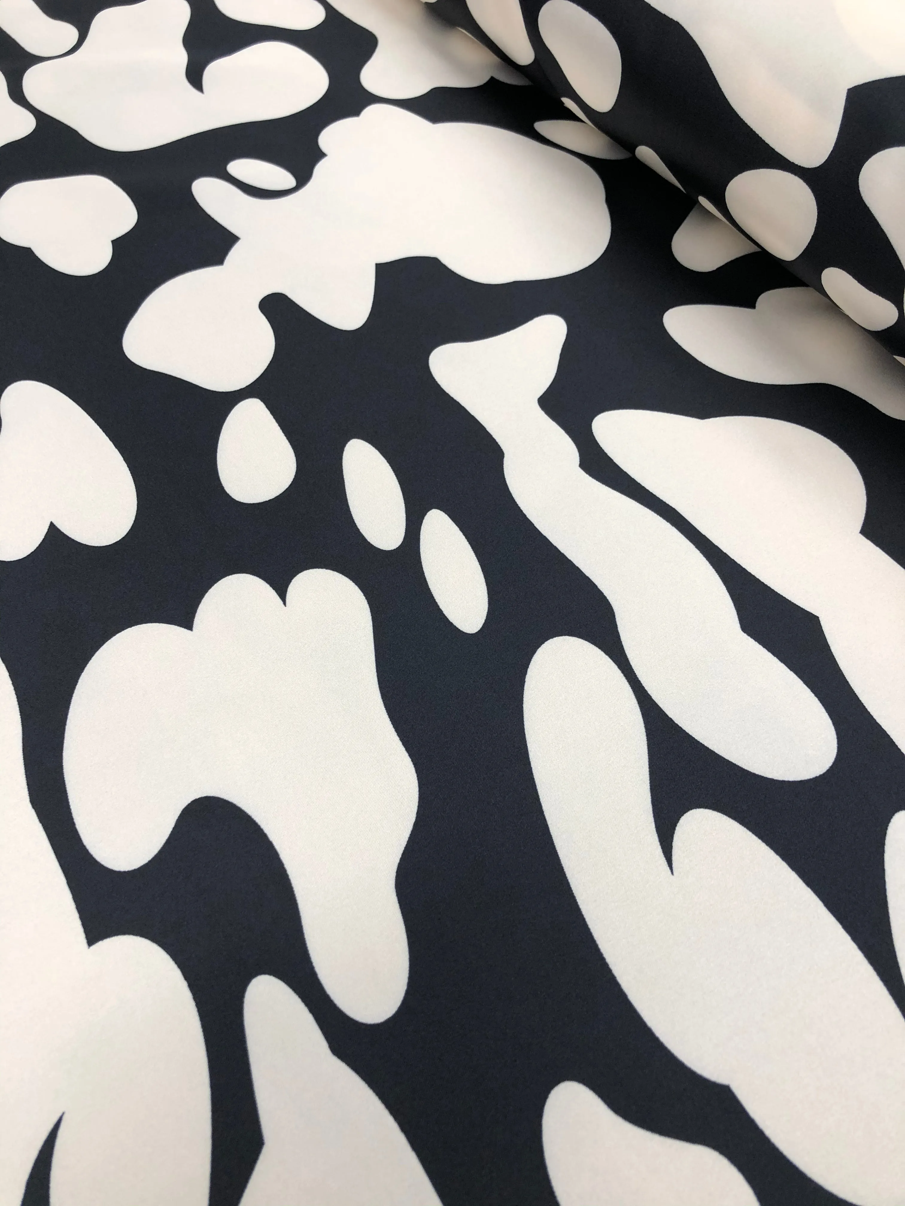Satin Prints  - Abstract Splash Noir