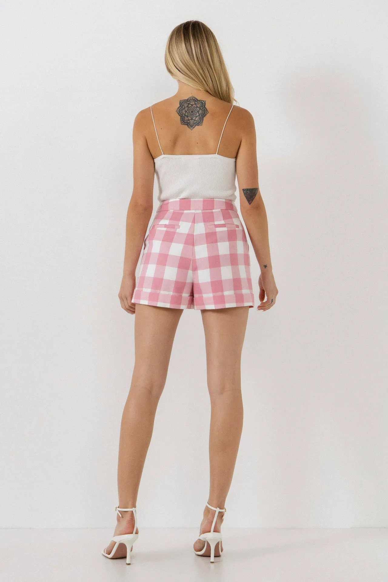 Tailored Gingham Shorts