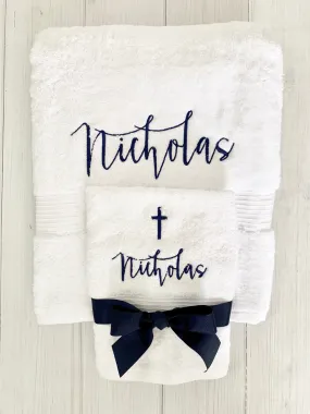 TOWEL SET EMBROIDERED