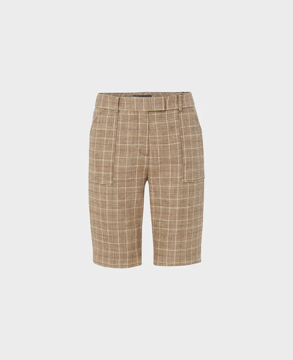 Tweed Shorts with Patch Pocket