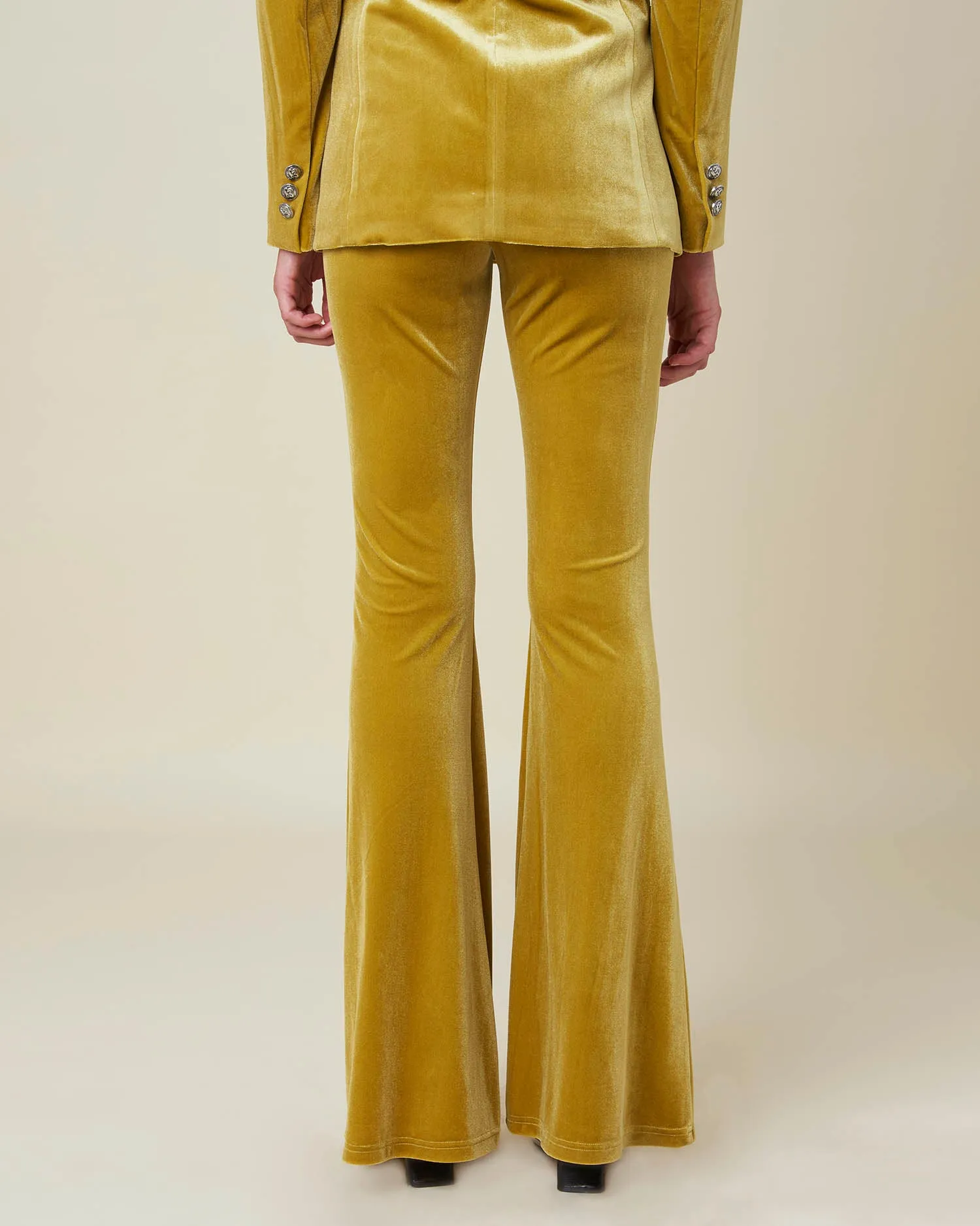 Velvet flared trousers