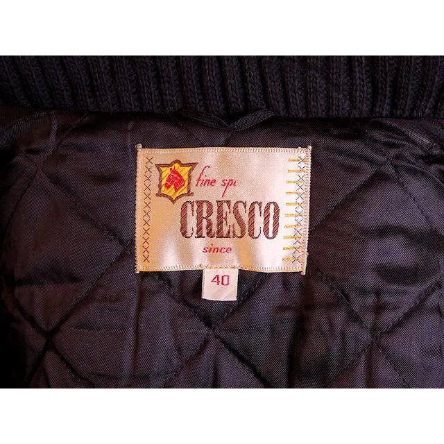 Vintage Mens Zip Jacket Cresco Wool  Houndstooth 1950S Sz 40