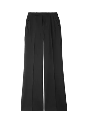Waffle flared trousers