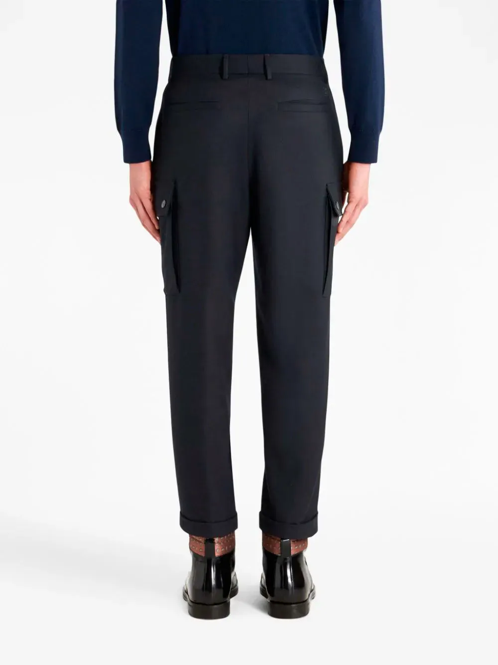 Wool cargo trousers